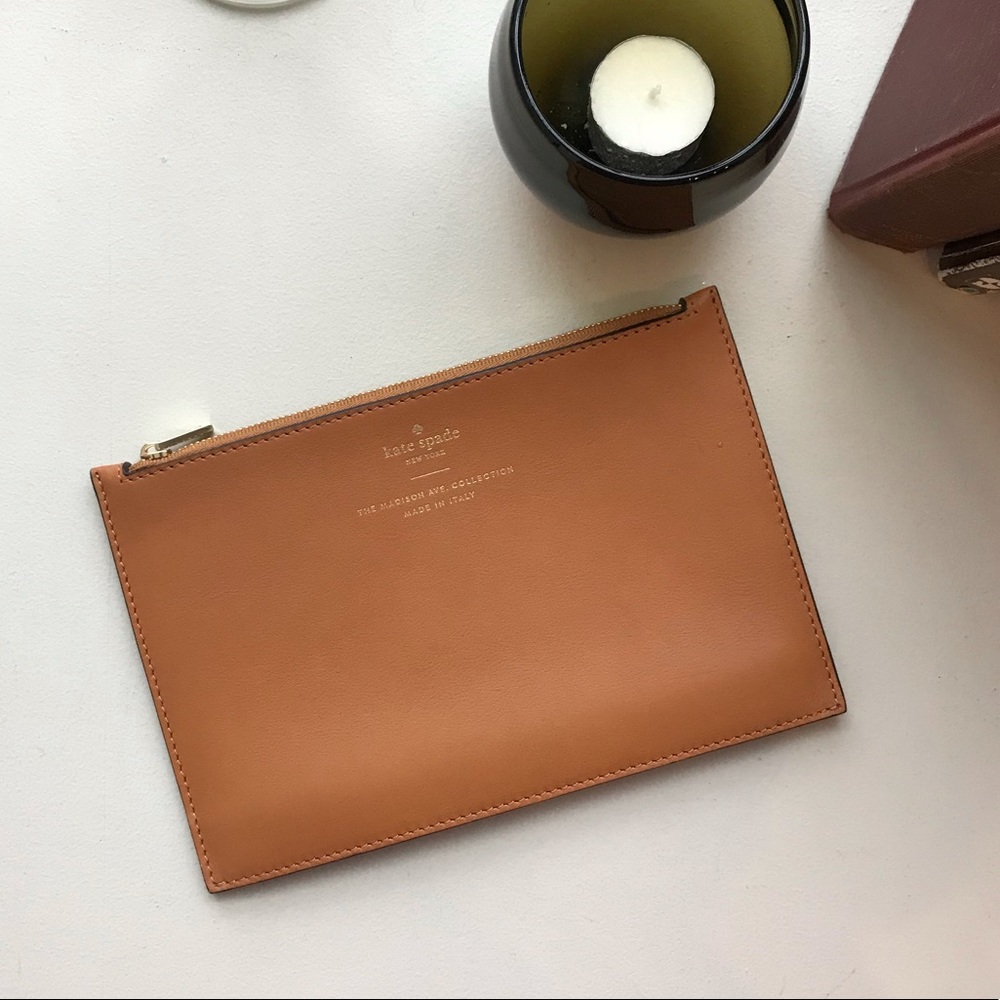 Never used Kate Spade Madison Ave zippered pouch
